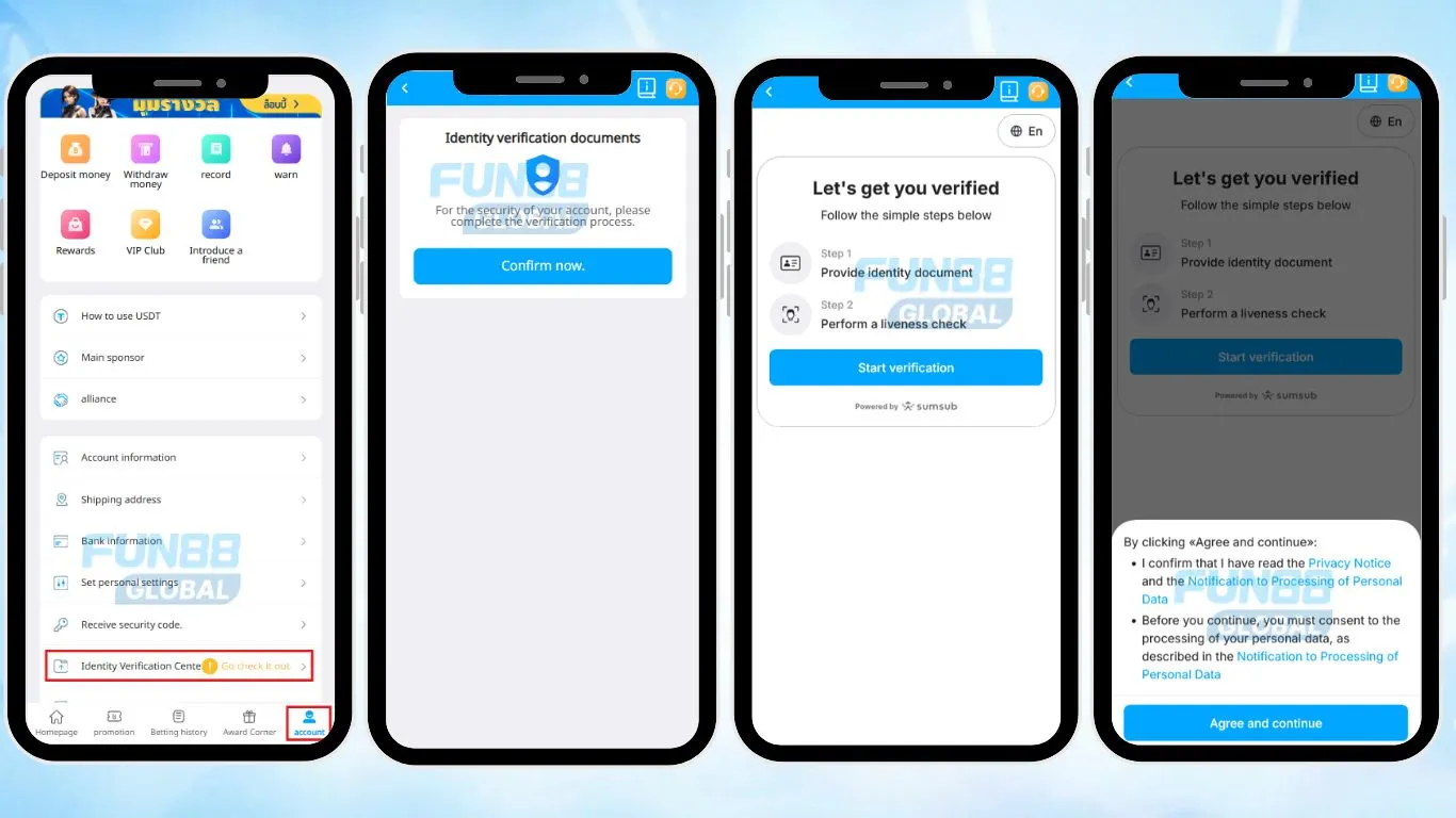 Initiate KYC verification after registration